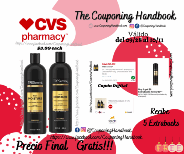 02 TRESemme Rich Moisture Shampoo, 16.5 OZ Gratis