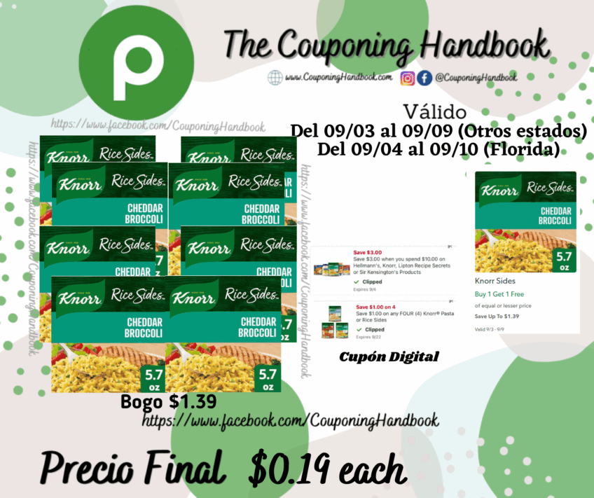 Knorr Rice Sides Cheddar Broccoli por $0.19