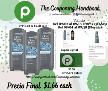 Dove Body Wash por $1.66