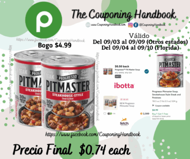 Progresso Pitmaster Steakhouse Style Steak & Bean Soup por $0.84