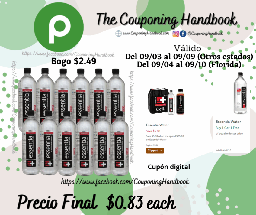 Essentia Purified Water, Ionized Alkaline por $0.83