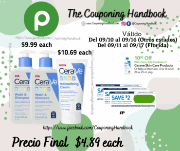 Productos Cerave por $4.89