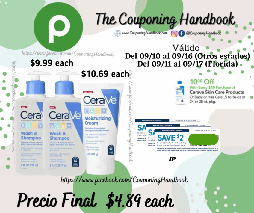 Productos Cerave por $4.89