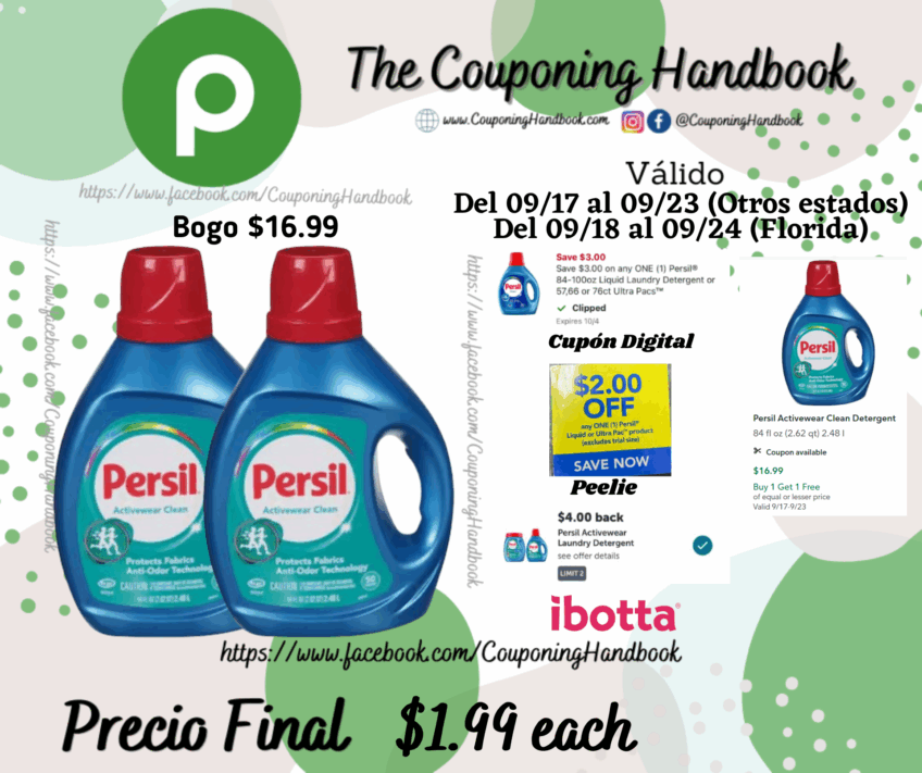 Persil Detergent, Activewear Clean 84 fl oz por $1.99
