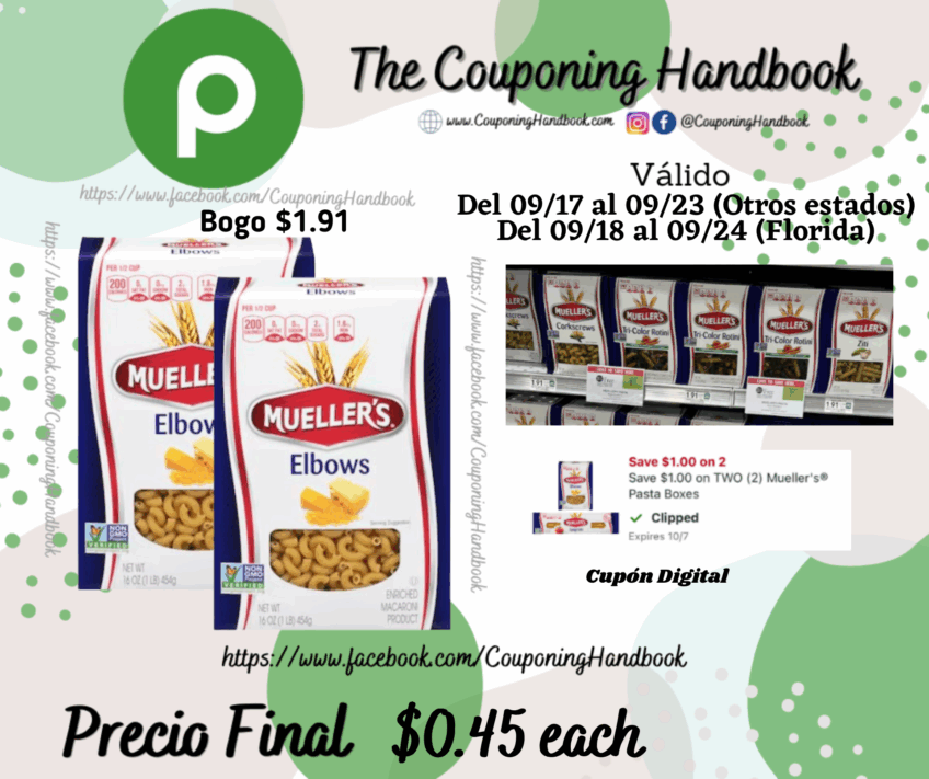 Mueller’s Elbows por $0.45