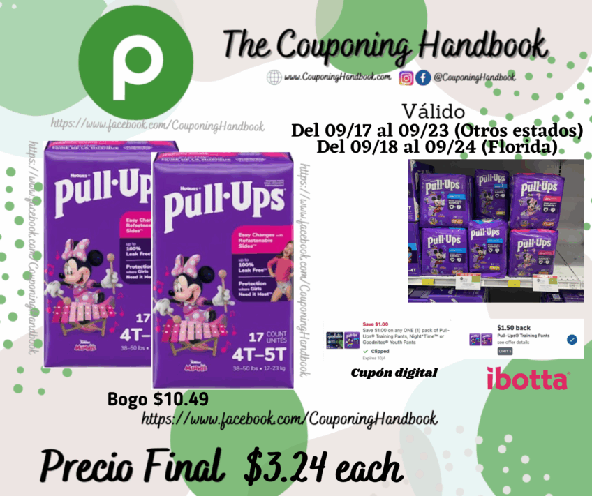 Pull-Ups Training Pants por $3.24