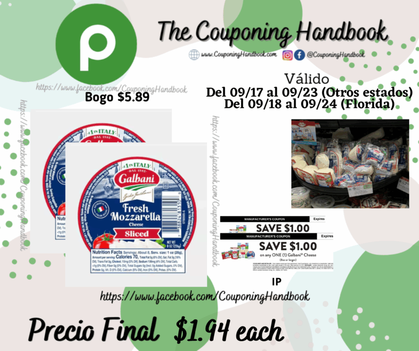 Galbani Sliced Cheese, Fresh Mozzarella por $1.94