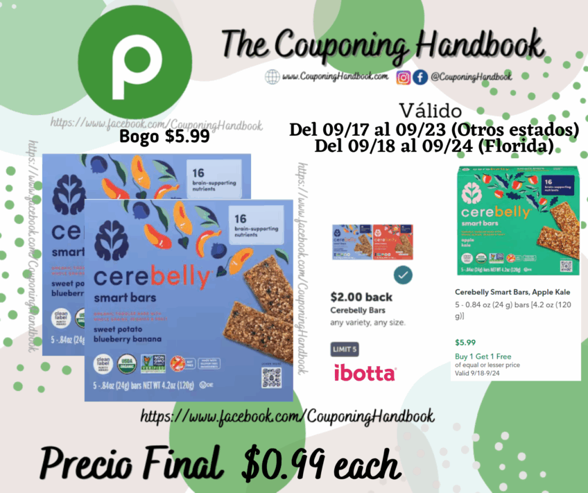 Cerebelly Smart Bars por $0.99