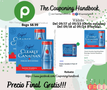 02 Clearly Canadian Sparkling Water Beverage, Summer Strawberry 72 Fl Oz Gratis