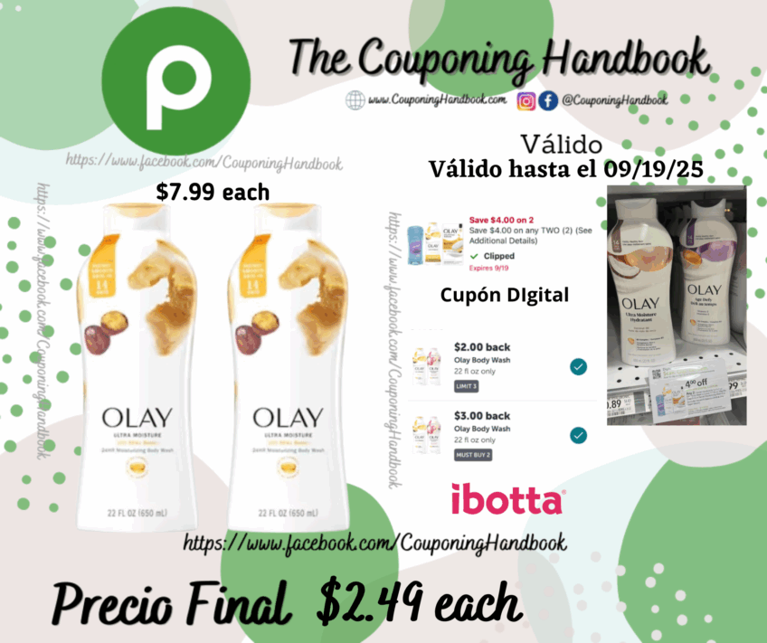 Olay Ultra Moisture Body Wash 22 FL OZ por $2.49