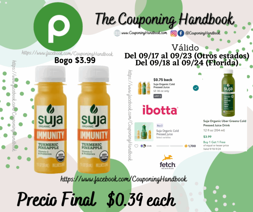 Suja Organic Immunity Shot por $0.39