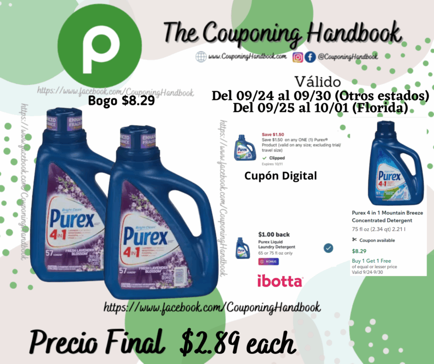 Purex 4 in 1 Fresh Lavender Blossom Concentrated Detergent 75 fl oz por $2.89