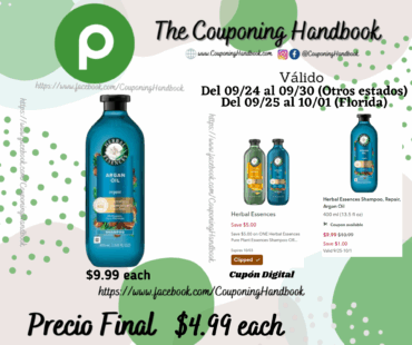 Herbal Essences Shampoo, Repair, Argan Oil 400 ml por $4.99