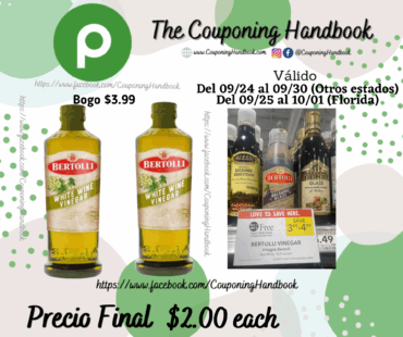 Bertolli Vinegar, White Wine por $2.00
