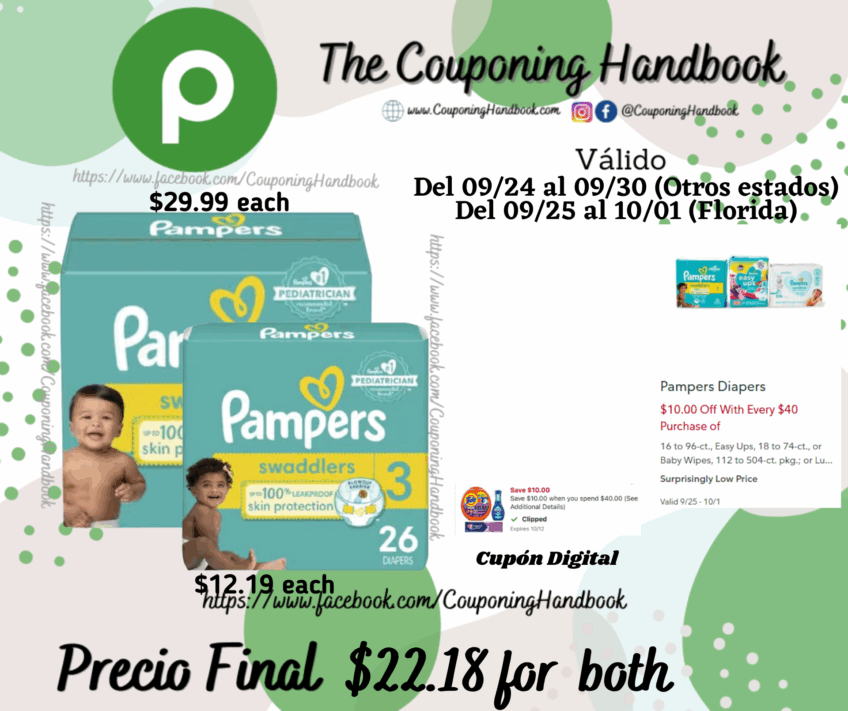 Pampers Swaddlers Diapers, Size 2 84 ct y Pampers Swaddlers Active Baby Diapers, Size 3 26 ct