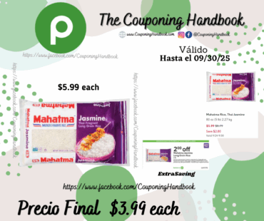 Mahatma Rice, Thai Jasmine 80 oz (5 lb) por $3.99