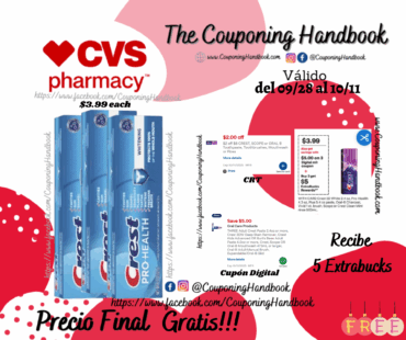 03 Crest Pro-Health Whitening Anticavity Fluoride Toothpaste, 4.3 OZ Gratis