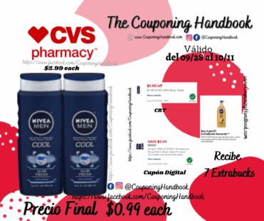 NIVEA Men’s Body Wash, 16.9 OZ por $0.99