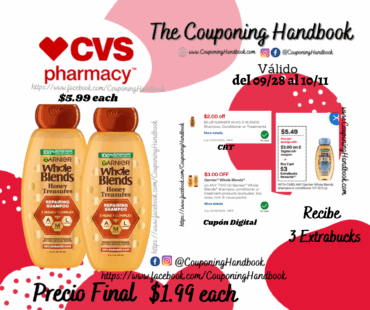 Garnier Whole Blends Shampoo, 12.5 Ounces por $1.99