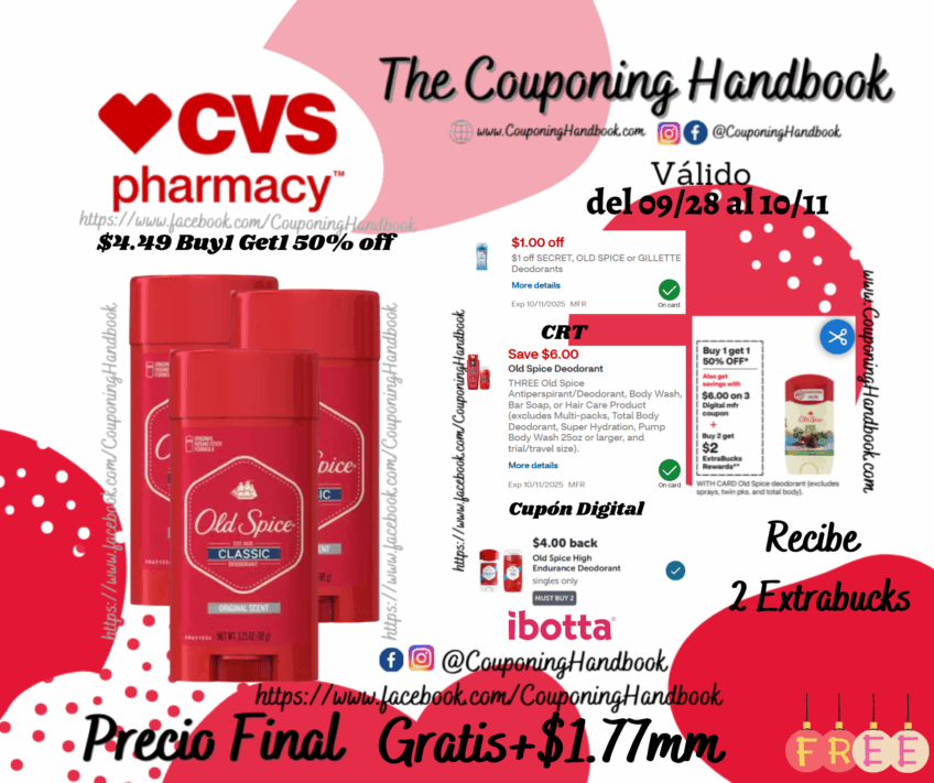 03 Old Spice Classic 24-Hour Deodorant Stick Gratis