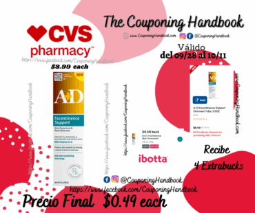 A+D Incontinence Support Ointment Tube, 3.5OZ por $0.49