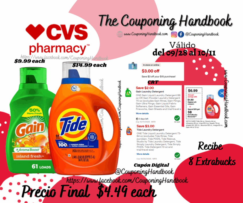 Detergente por $4.49