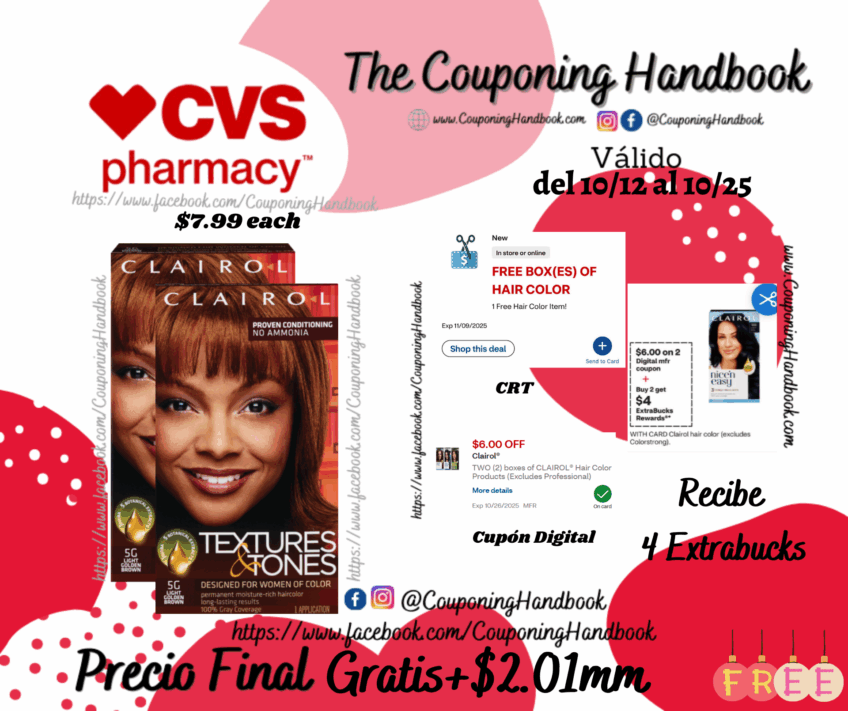 02 Clairol Professional Textures & Tones Hair Color Gratis