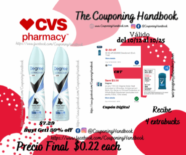 Degree Ultraclear 72-Hour Black + White Antiperspirant & Deodorant Dry Spray, 3.8 OZ por $0.22