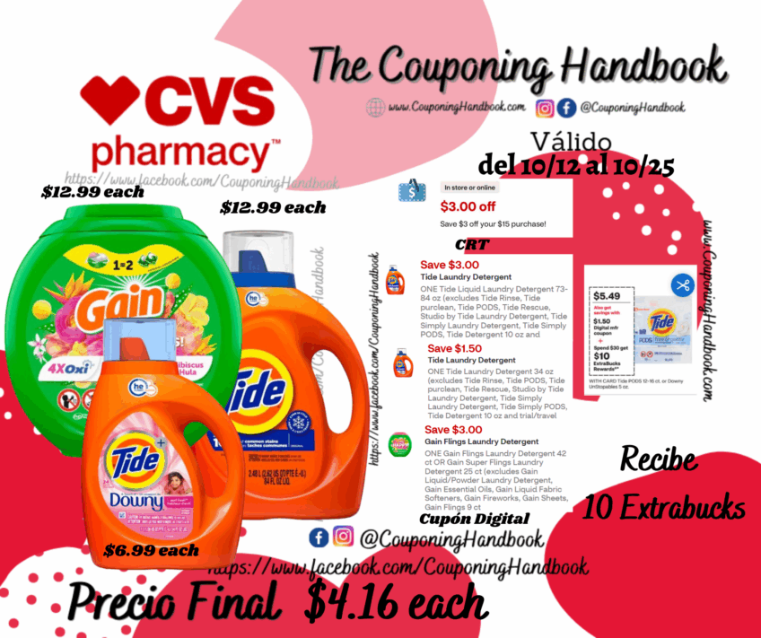 Productos de Laundry por $4.16