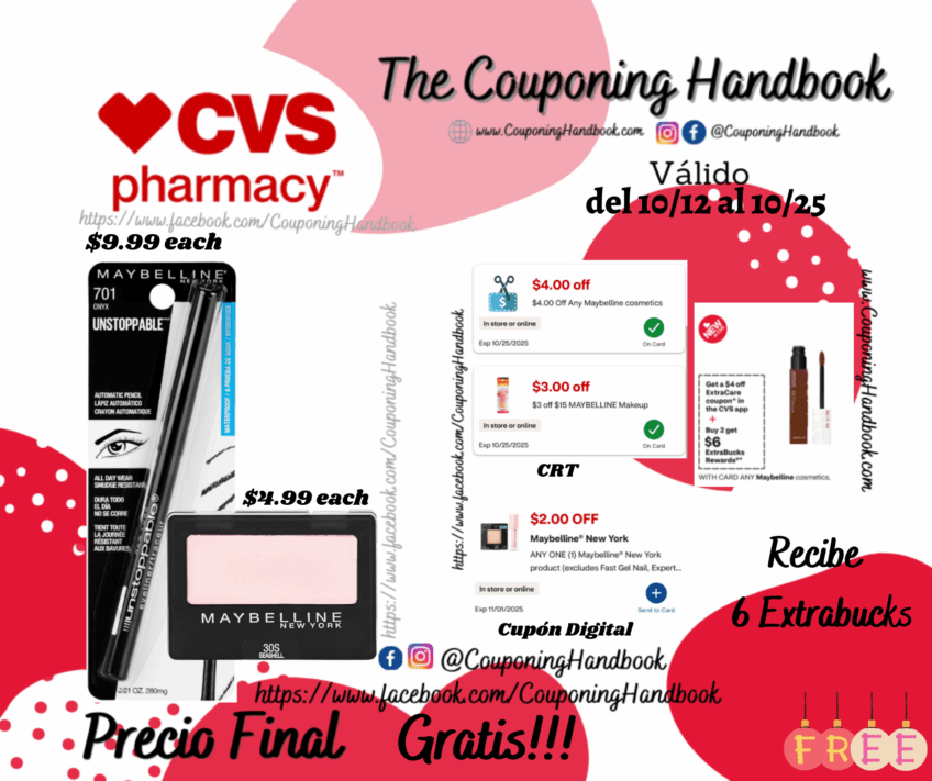 02 Productos Maybelline Gratis