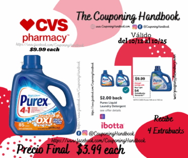 Purex Advanced Oxi + Coldwater Power Liquid Laundry Detergent, 128 oz por $3.99