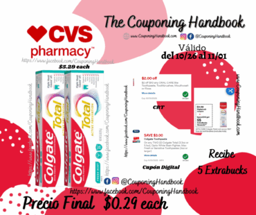 Colgate Total Active Prevention Toothpaste, Fresh Mint, 3.3 OZ por $0.29