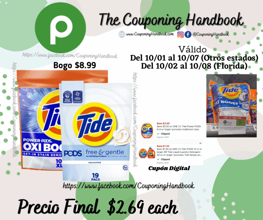 Tide Pods Detergent por $2.69