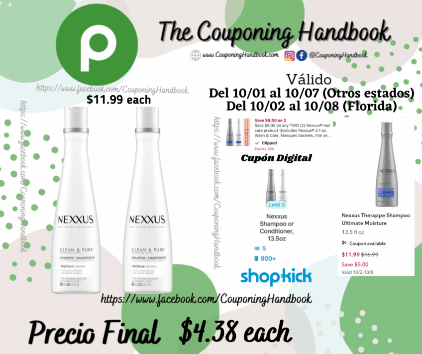 Nexxus Clean and Pure Clarifying Shampoo por $4.38