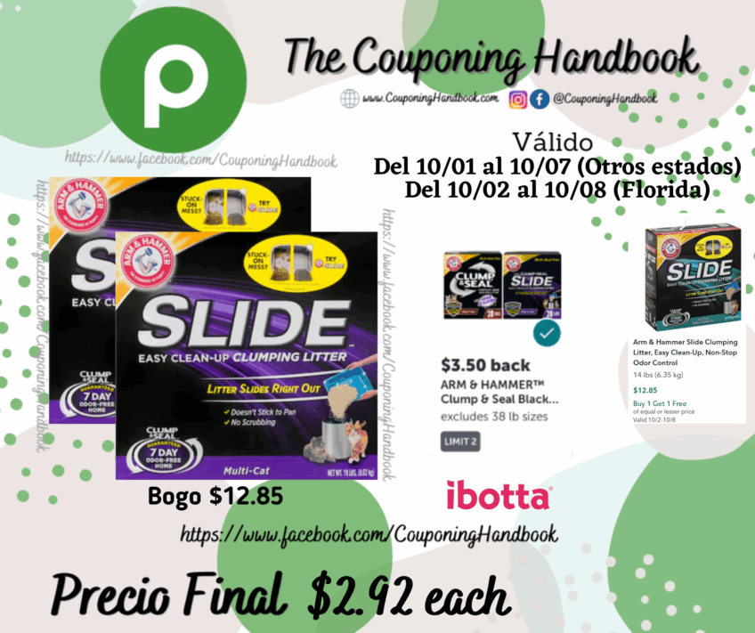 Arm & Hammer Slide Clumping Litter, Multi-Cat por $2.92