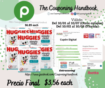 Huggies Simply Clean Wipes, Fresh Scent 192 wipes por $3.56