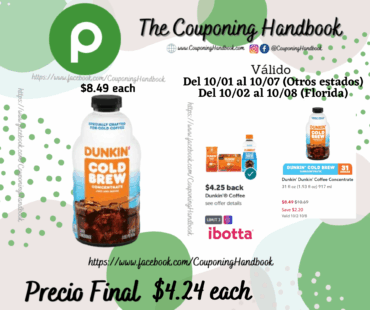 Dunkin’ Dunkin’ Coffee Concentrate por $4.24