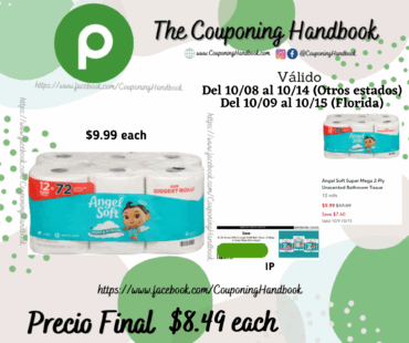 Angel Soft Super Mega 2-Ply Unscented Bathroom Tissue 12 rolls por $8.49