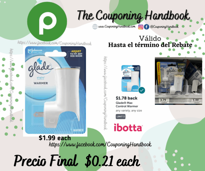 Glade PlugIns Warmer, Scented Oil 1 warmer por $0.21