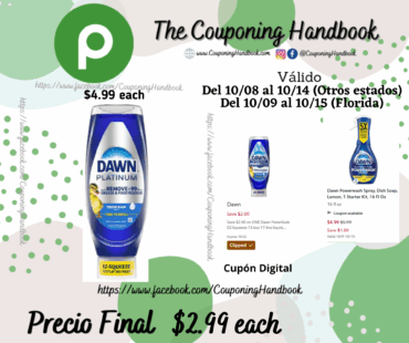 Dawn Platinum EZ-Squeeze Dish Soap, Fresh Rain, 24.3 Fl Oz por $2.99