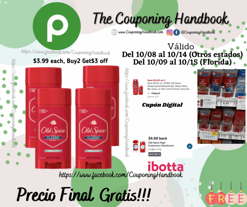 04 Old Spice Classic Original Scent Deodorant for Men, 3.25 oz Gratis