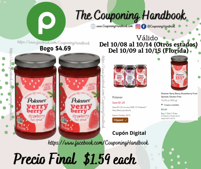 Polaner Verry Berry Strawberry Fruit Spread, Gluten-Free por $1.59