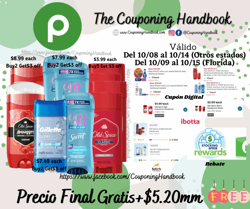 10 Deodorant Secret, Old Spice y Gillette Gratis