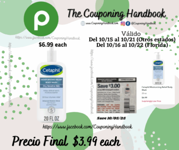 Cetaphil Moisturizing Relief Body Wash 20 oz por $3.99