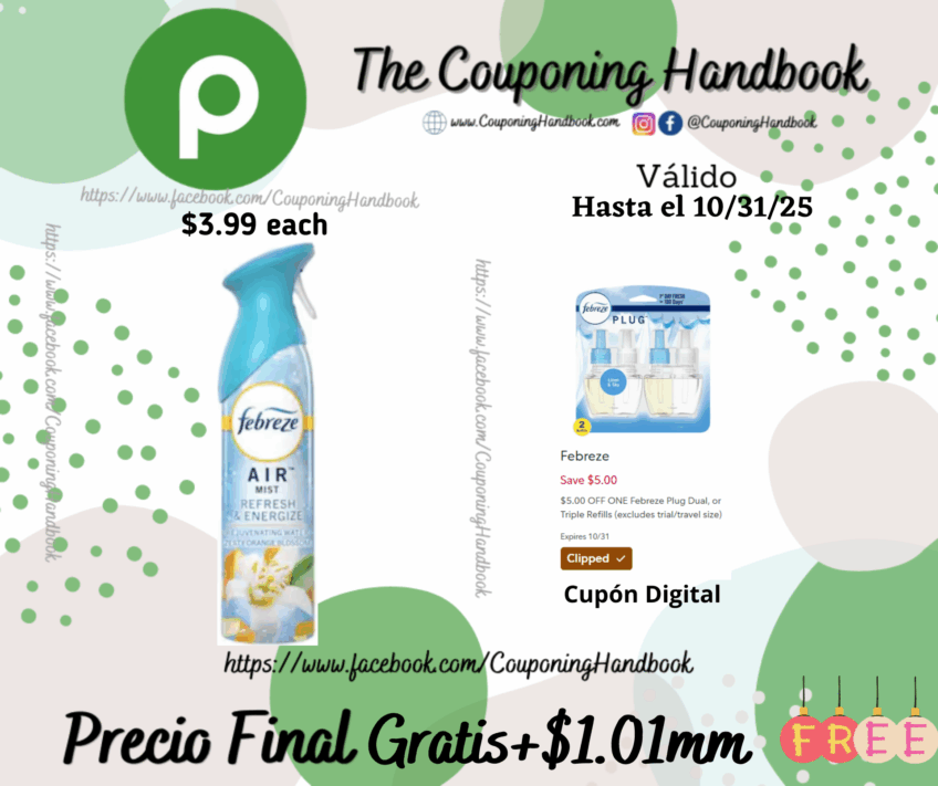 Febreze Air Mist Refresh & Energize, Air Freshener Spray, 8.8 oz Gratis