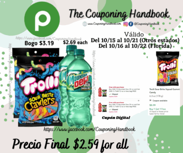 02 Trolli Gummi Candy, Sour Brite, Crawlers y 02 Mountain Dew Mountain Dew Baja Blast DEW Tropical Lime Flavor 20 Fl Oz por $2.59