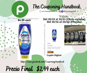 Dawn Platinum EZ-Squeeze Dish Soap, Fresh Rain por $2.99