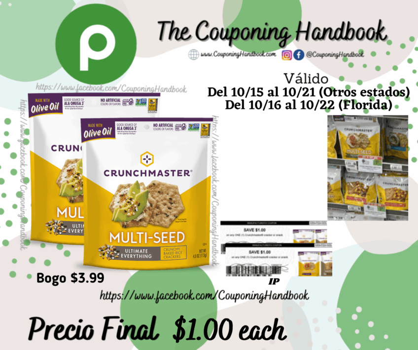 Crunchmaster Cracker por $1.00