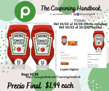 Heinz Tomato Ketchup 32oz por $1.99