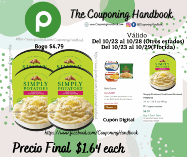 Simply Potatoes Traditional Mashed Potatoes por $1.64